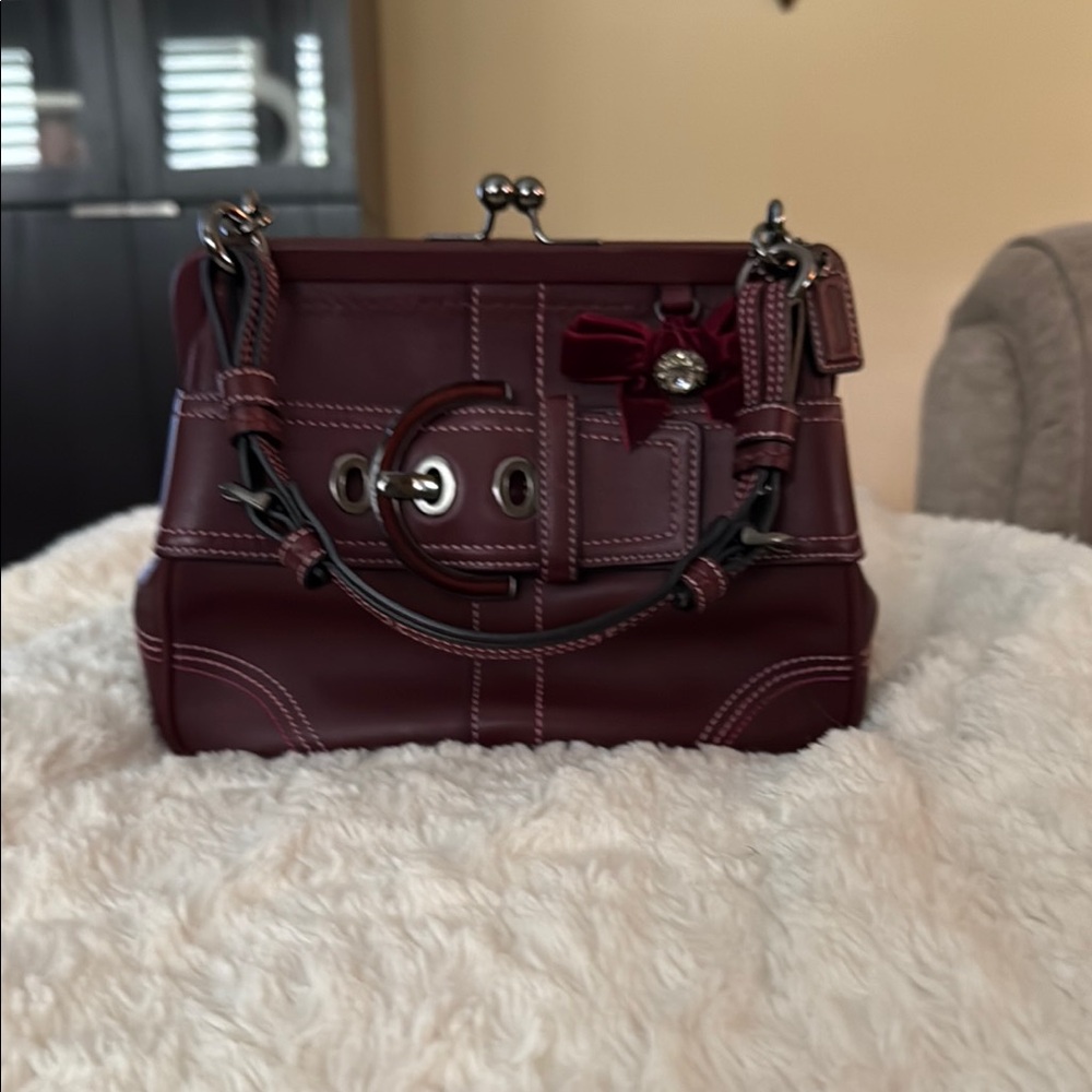Coach Soho small frame  Burgundy Handbag